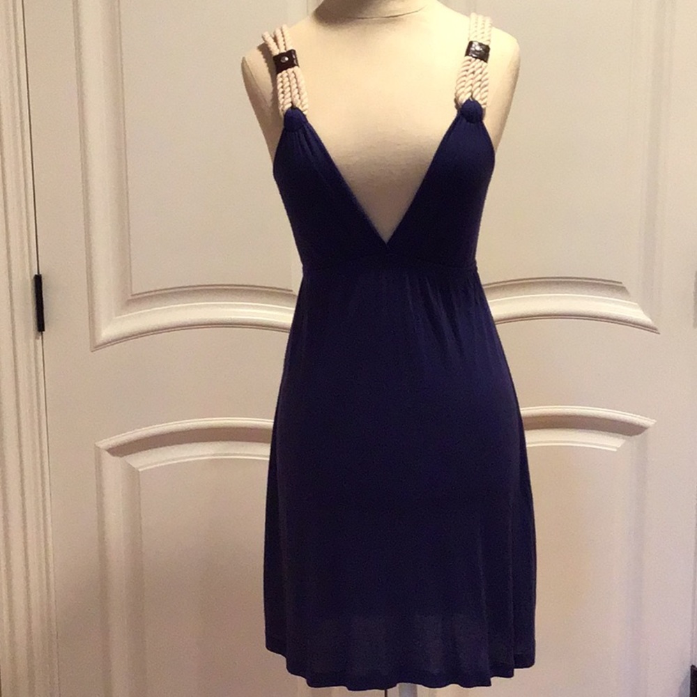 Navy blue beach coverup